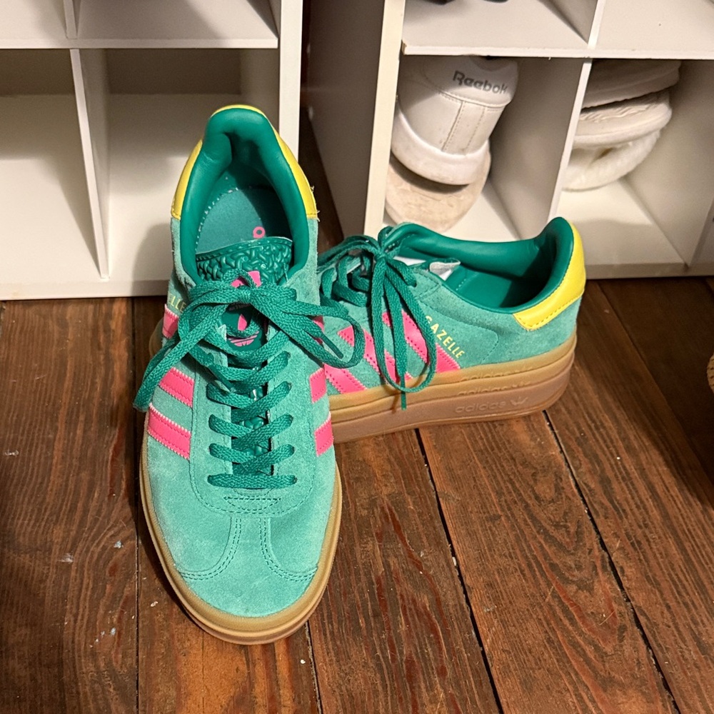 Adidas Teal and Pink Casual Shoes